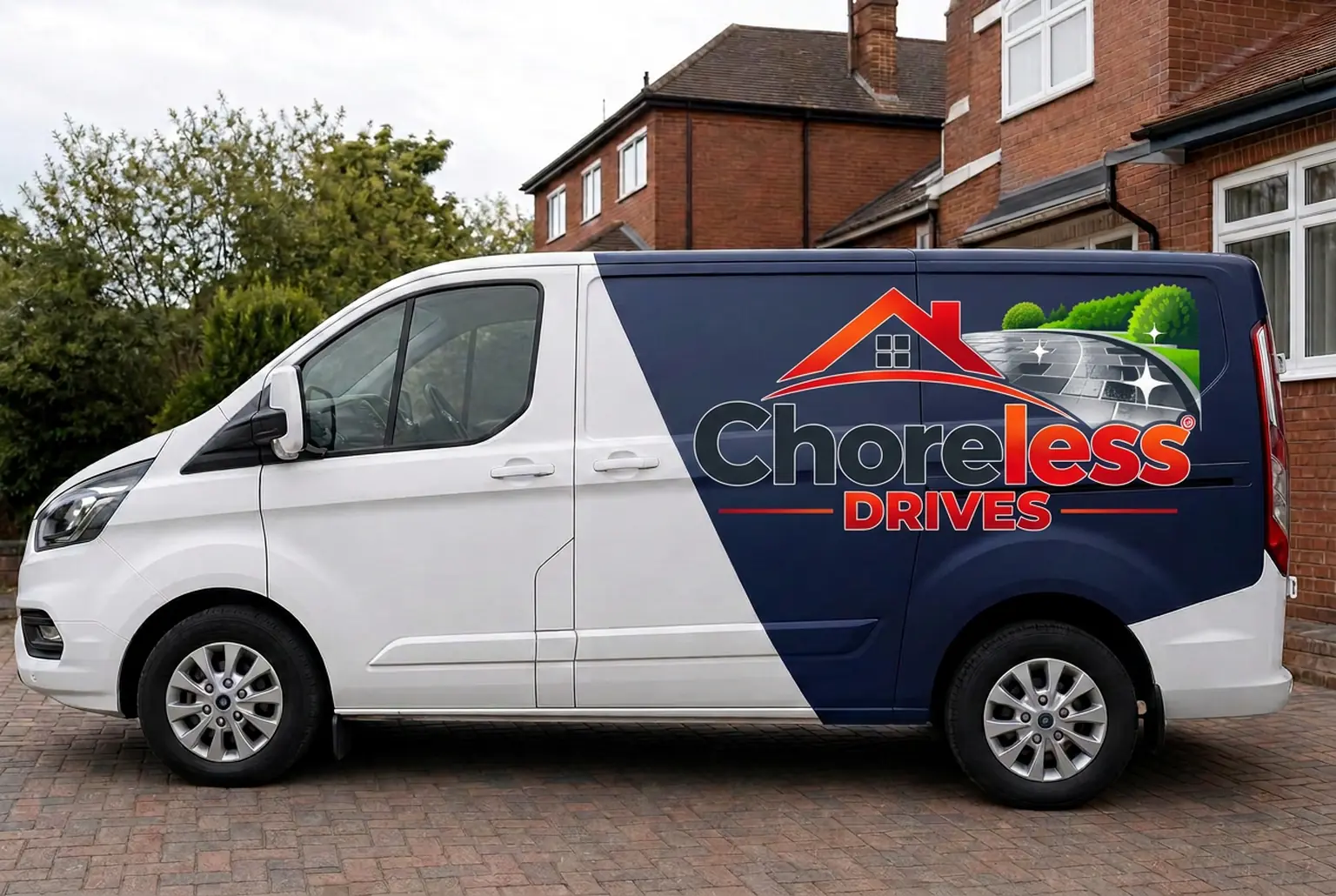 Choreless Drives branded van illustration