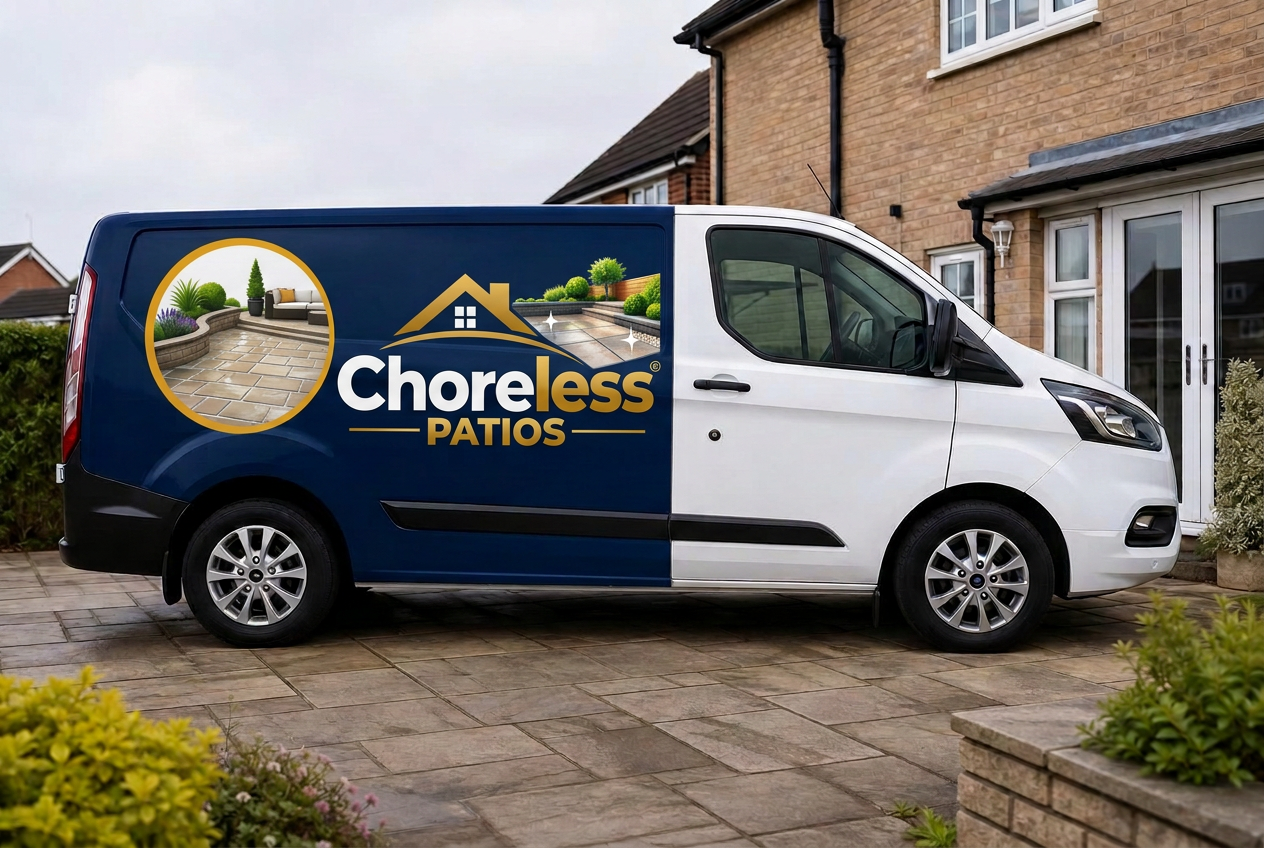 Choreless Patios liveried van