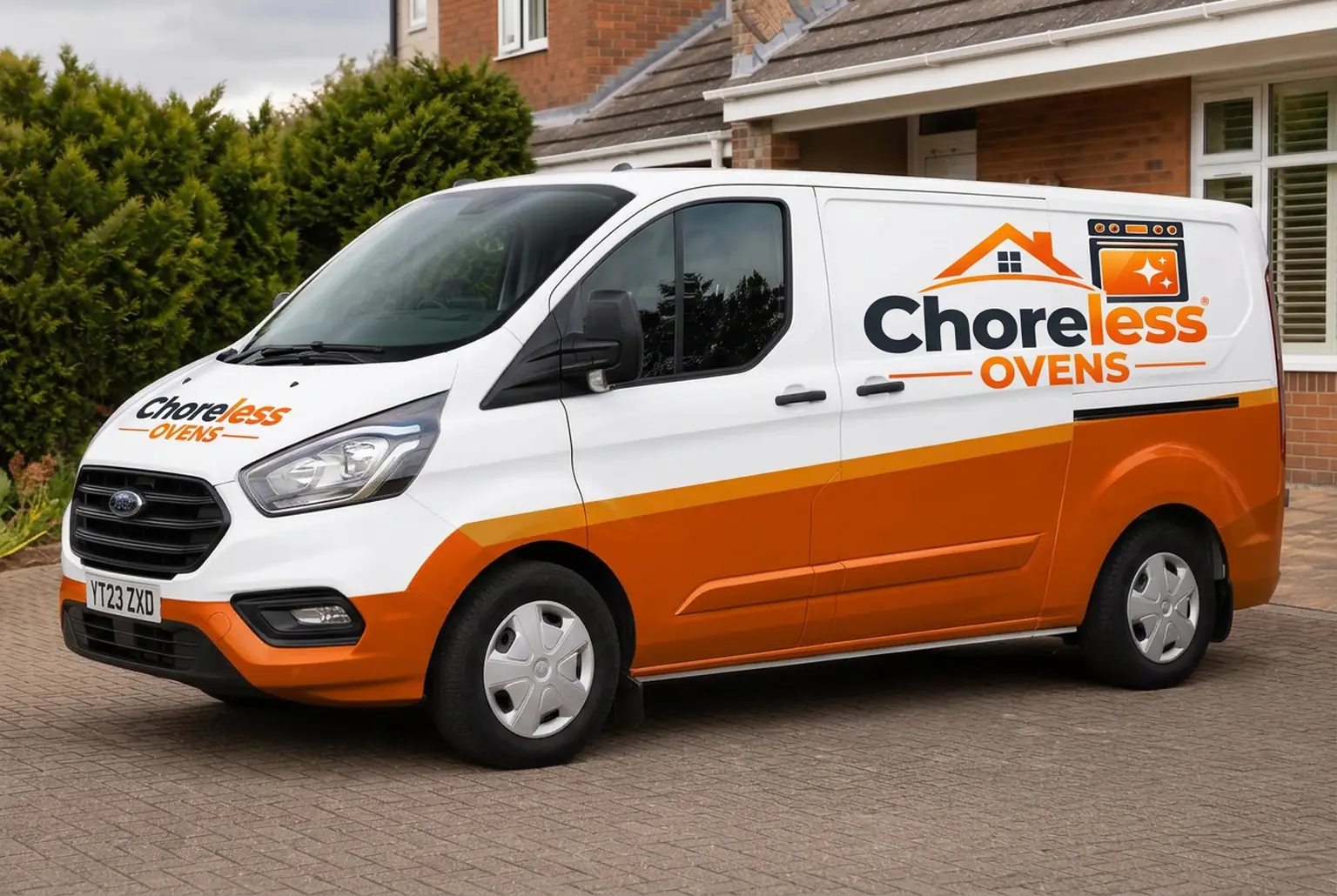 Choreless Ovens branded van illustration